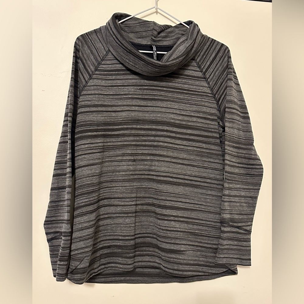 Striped Gray Women’s pullover.
